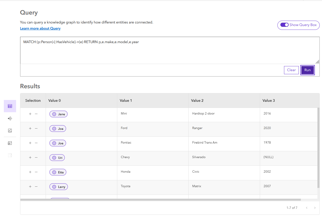 Die Eigenschaften der "Vehicle"-Zielentität sind in den Ergebnissen enthalten. Die Eigenschaften der "Vehicle"-Zielentität sind in den Ergebnissen enthalten.