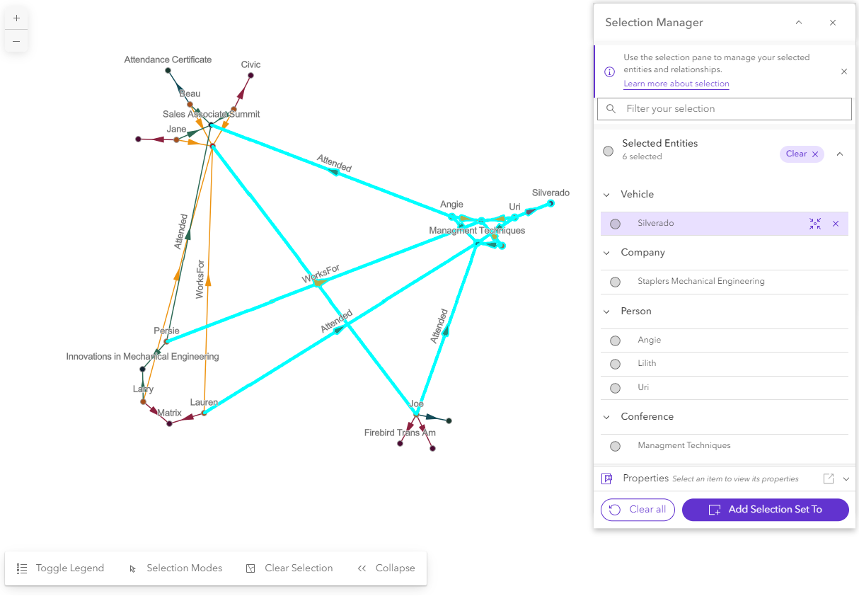 Auswahl-Manager mit den ausgewählten Datensätzen Auswahl-Manager mit den ausgewählten Datensätzen