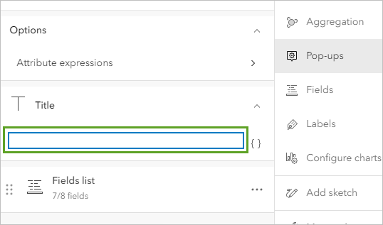 Leeres Feld "Titel" im Bereich "Pop-ups" Leeres Feld "Titel" im Bereich "Pop-ups"