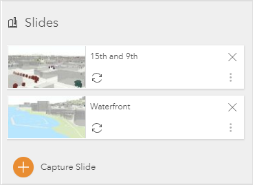 Bereich "Folien" mit zwei umbenannten Folien Bereich "Folien" mit zwei umbenannten Folien