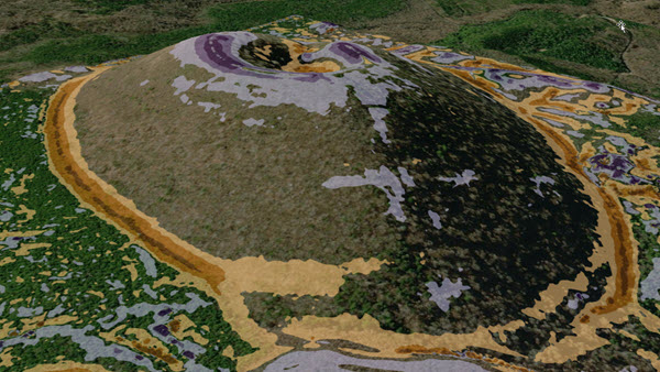 Profilkrümmung bei Vulkankegel Profilkrümmung bei Vulkankegel