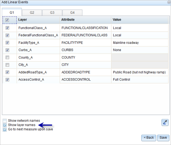 Auswählen von Objekten im Attribut-Set